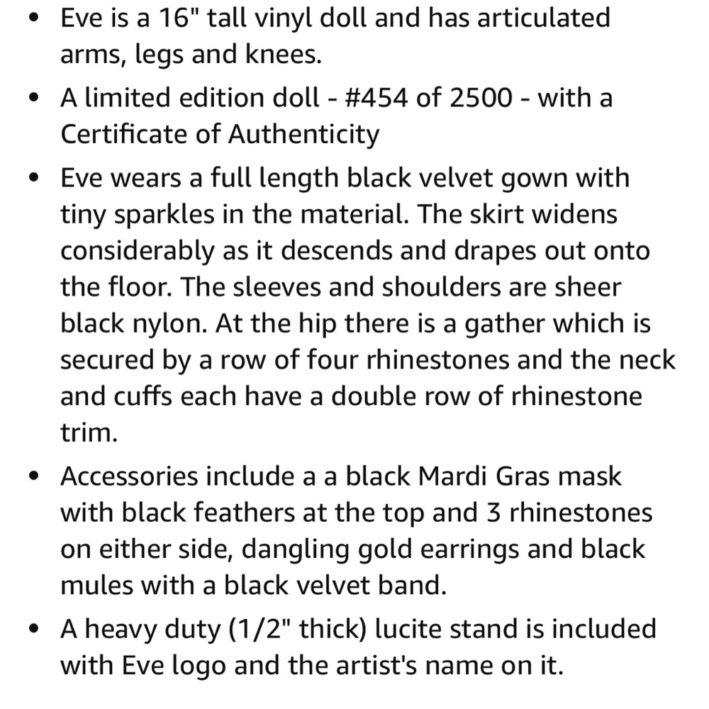 Susan Wakeen Doll Company- All About Eve - Picture 9 of 9